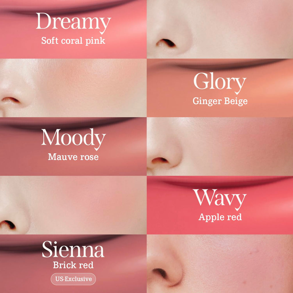 DEAR DAHLIA Petal Drop Blush Glory – Watercolor Finish, Buildable Color, All-Day Hydration, Vegan Korean Beauty