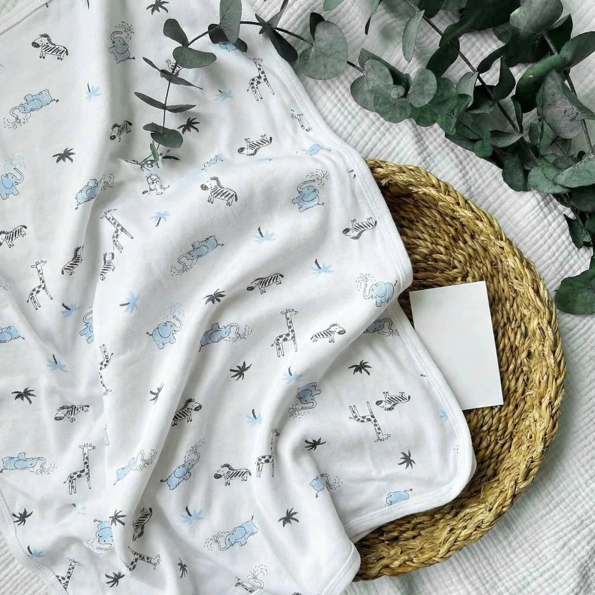 Bebecix Animal Print Jersey Baby Blanket (80 x 90 cm)