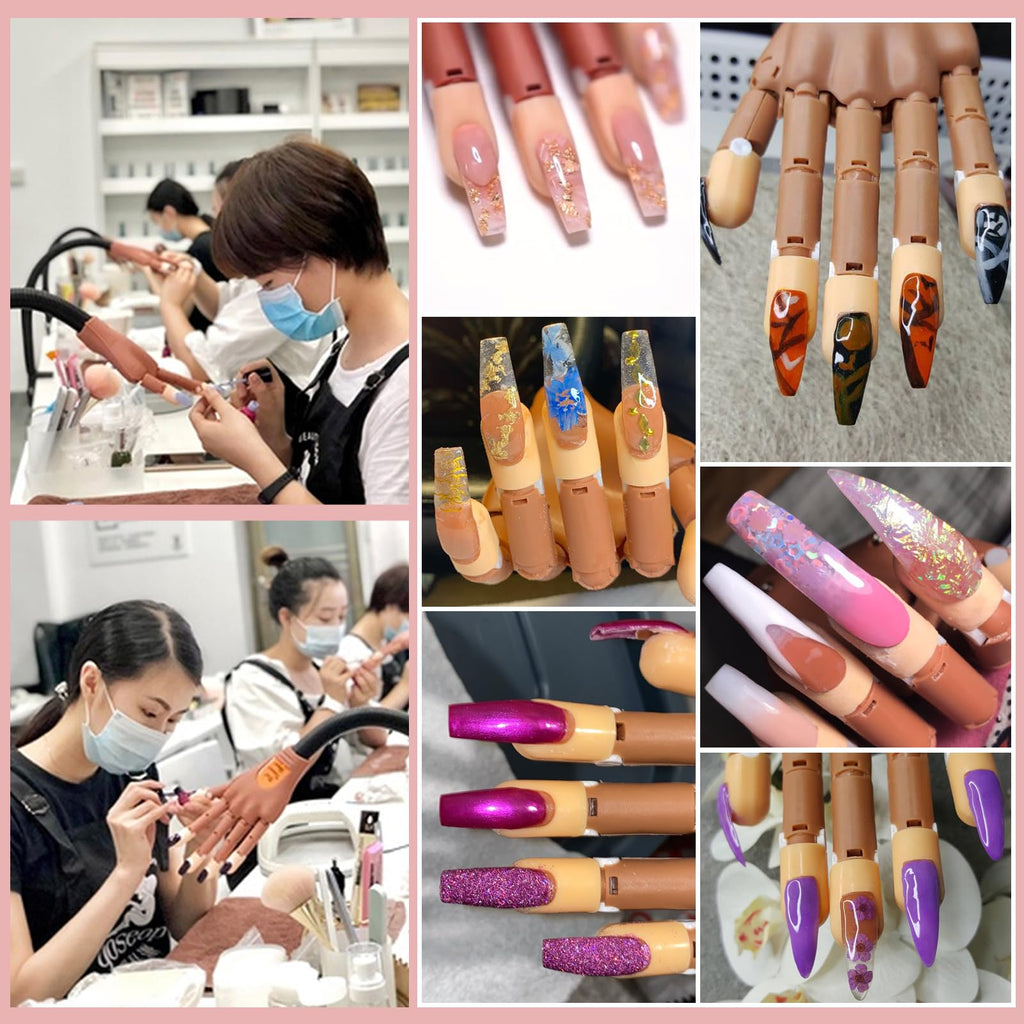 Deciniee Nail Practice Hand – Acrylic Nail Kit & Training Finger
