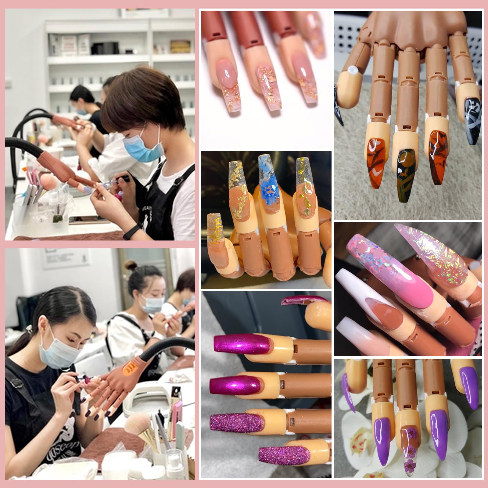 Deciniee Nail Practice Hand – Acrylic Nail Kit & Training Finger