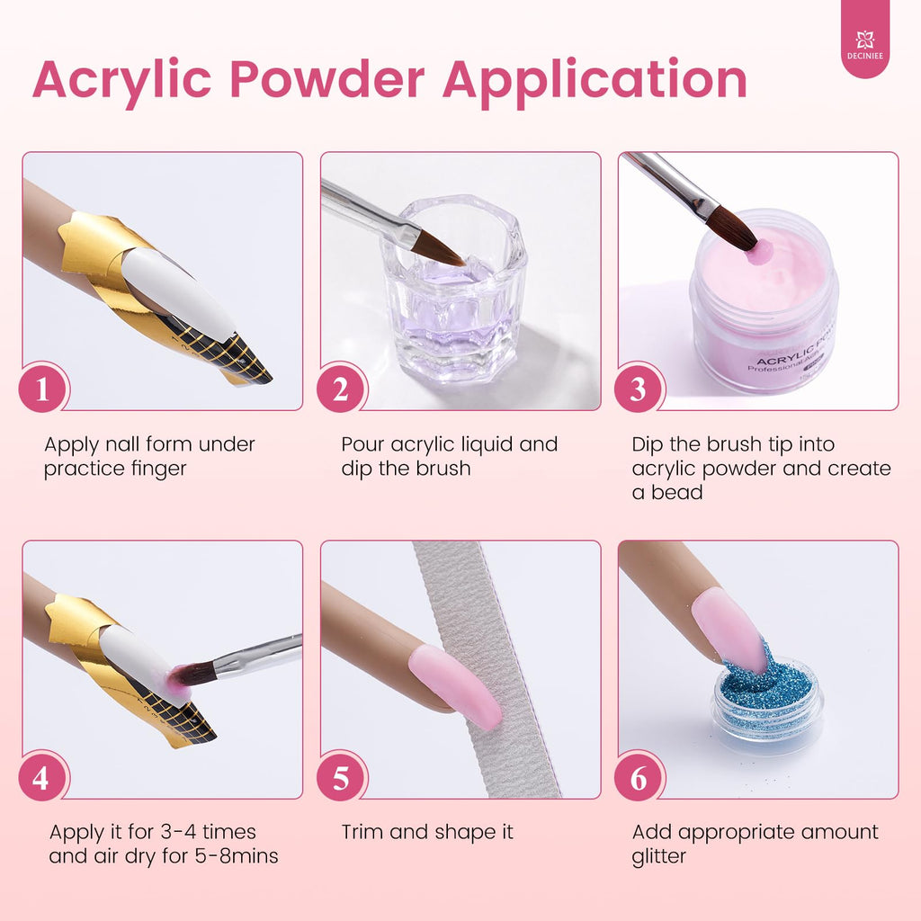 Deciniee Practice Hand for Acrylic Nails Kit — Silicone Nail Training Hand for Beginners