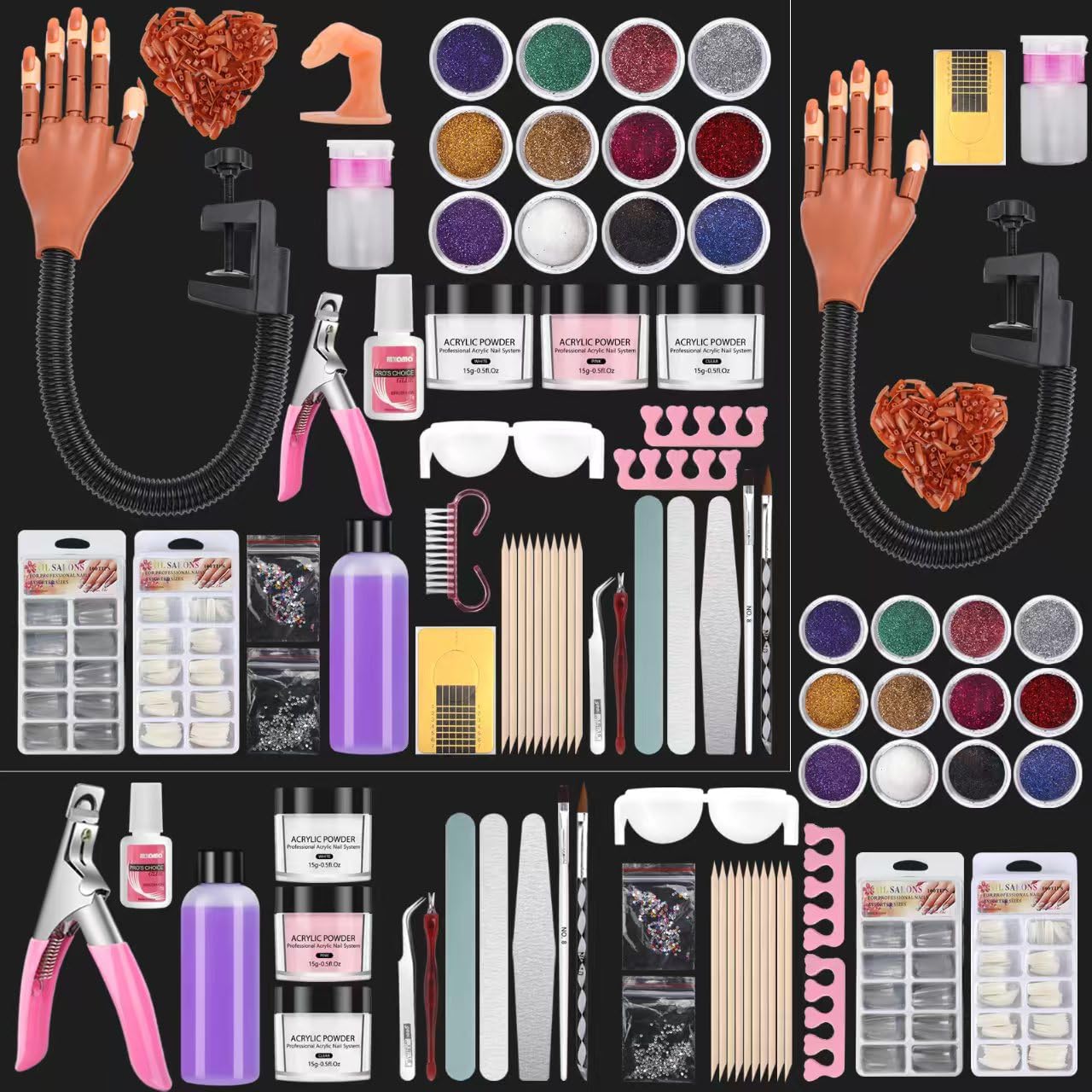Deciniee Nail Practice Hand – Acrylic Nail Kit & Training Finger