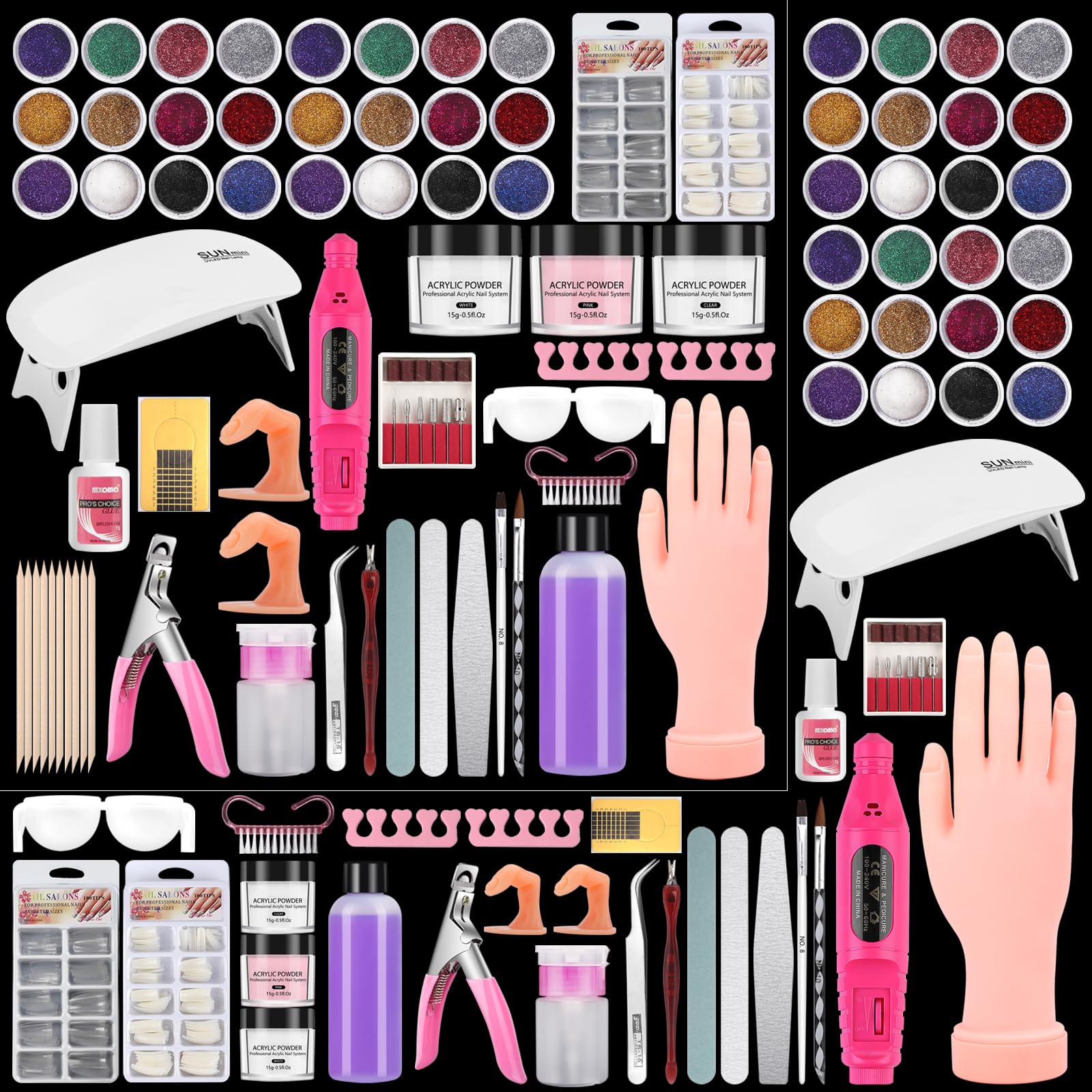 Deciniee Practice Hand for Acrylic Nails Kit - All-in-One Nail Training Set