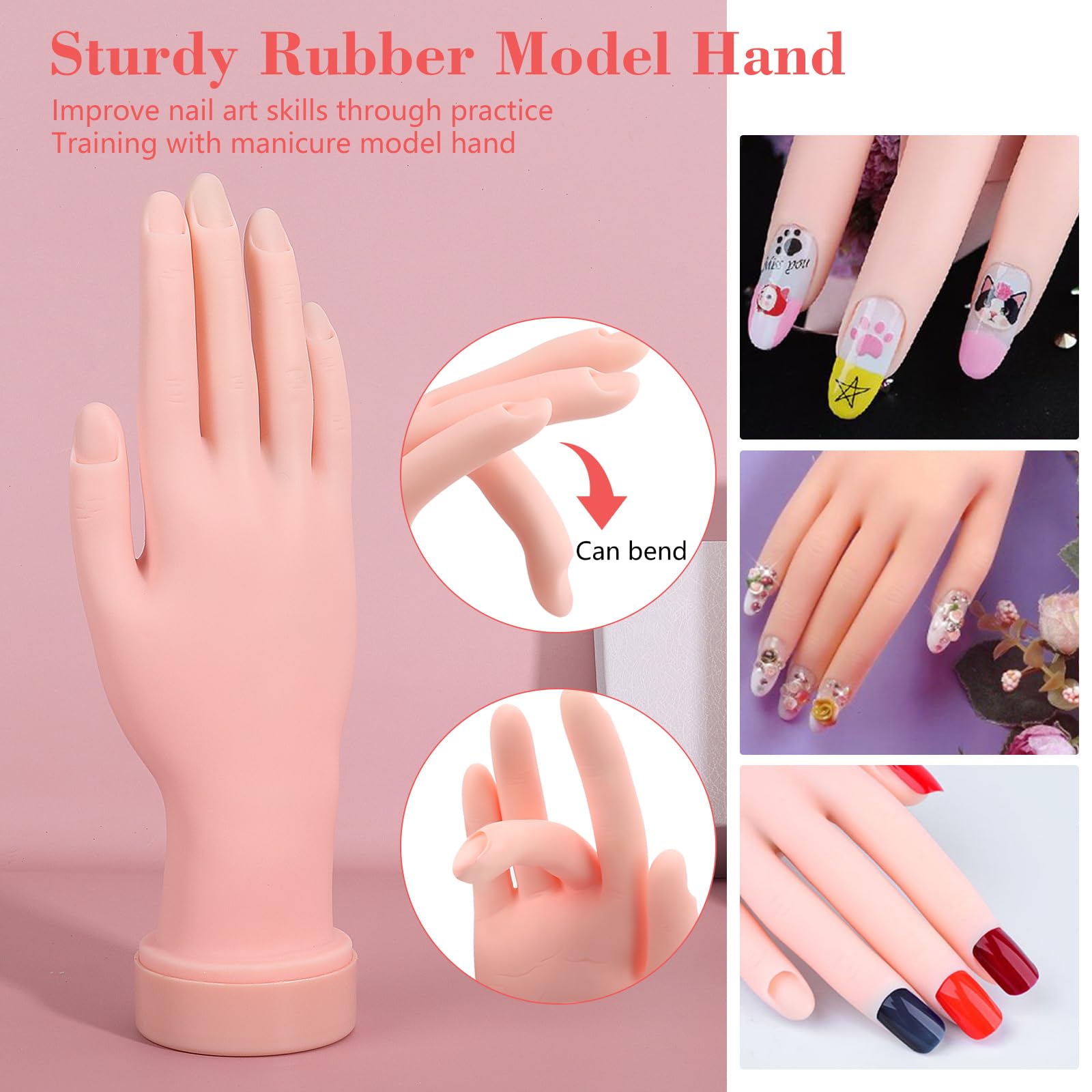 Deciniee Professional Acrylic Nail Kit with Practice Hand – DIY Starter Set