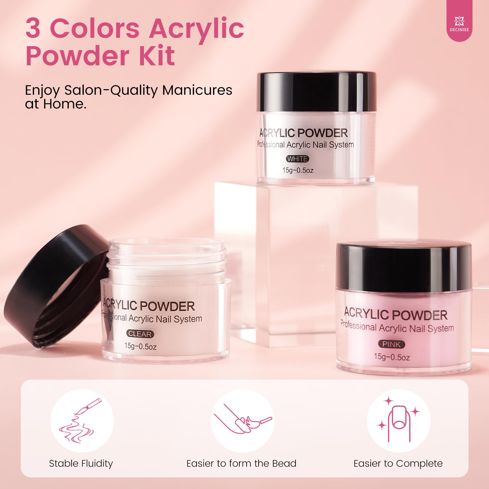 Deciniee Practice Hand for Acrylic Nails Kit — Silicone Nail Training Hand for Beginners