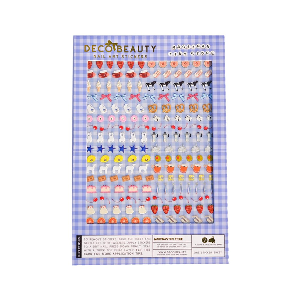 Deco Beauty MARTINA'S Tiny Store X — Ultra-Thin Nail Art Stickers for DIY Manicures