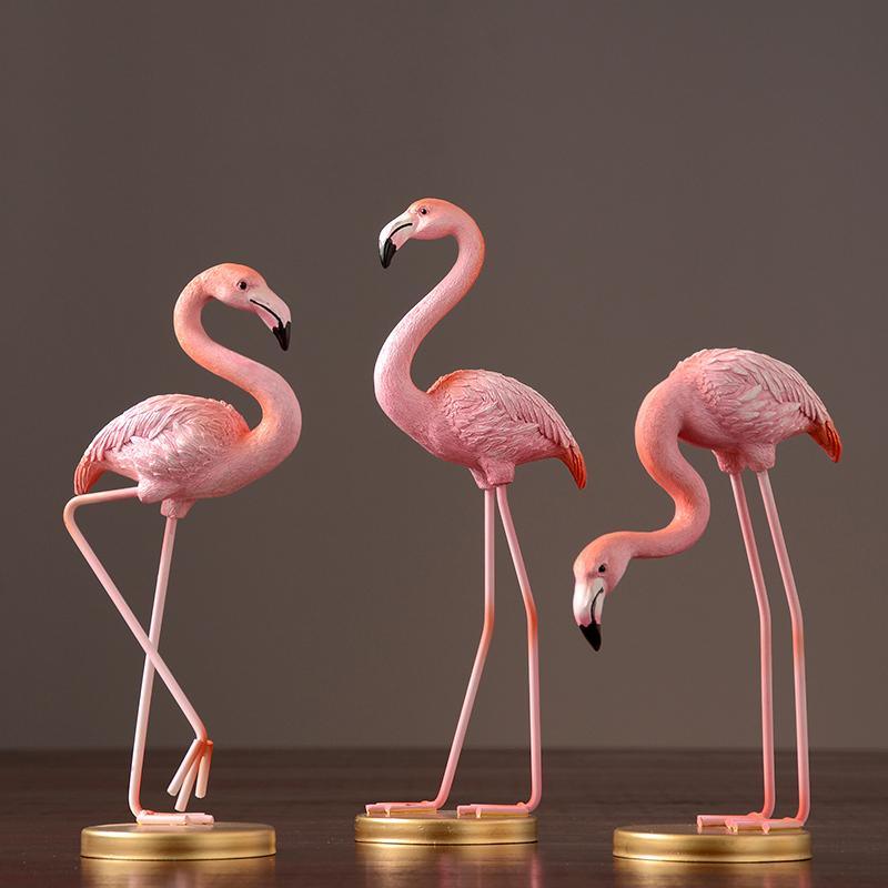 Decoration: A Set Of Three Flamingo Decoration