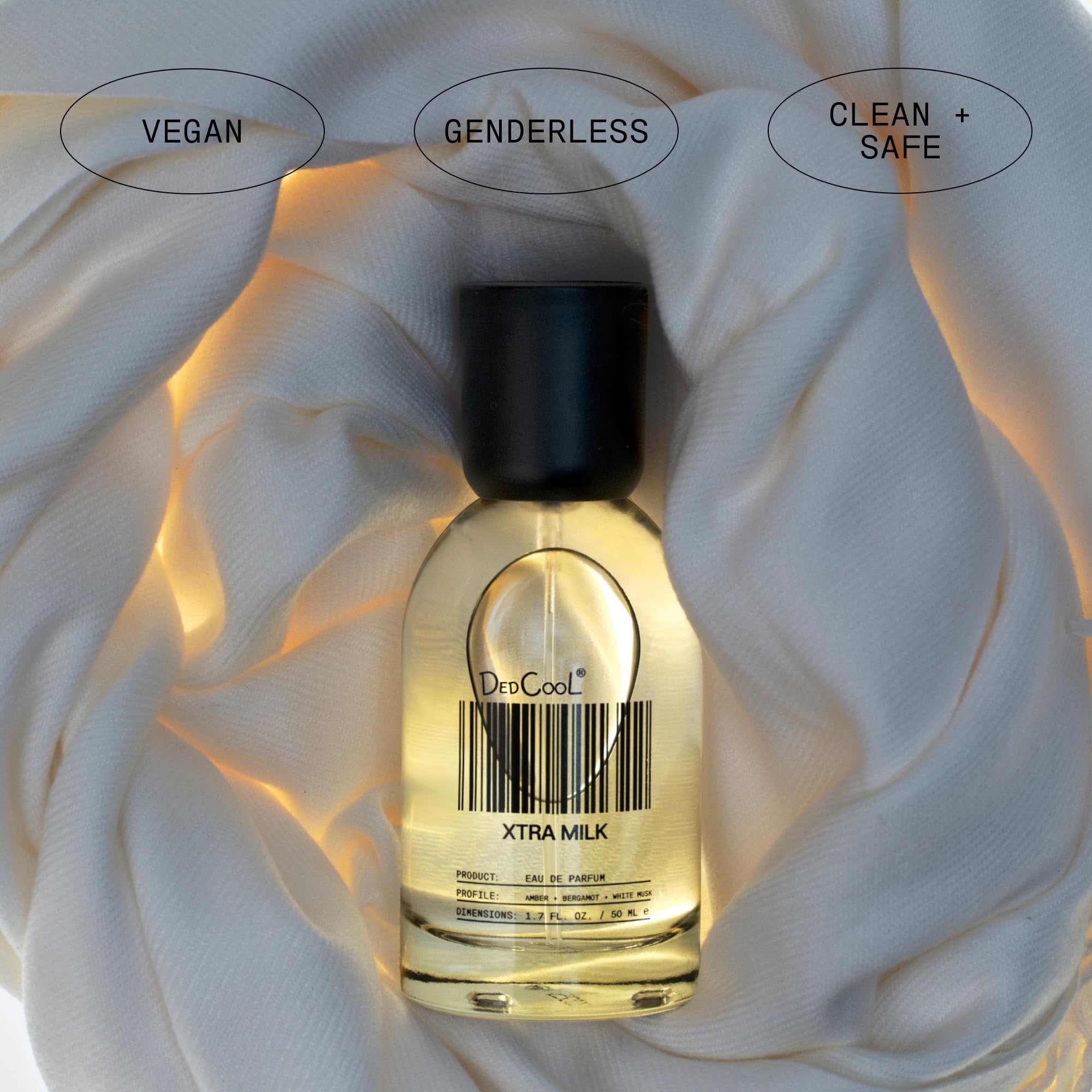 DedCool Xtra Milk Eau de Parfum | Genderless Luxury with Bergamot, White Musk & Amber | 1.7 fl oz