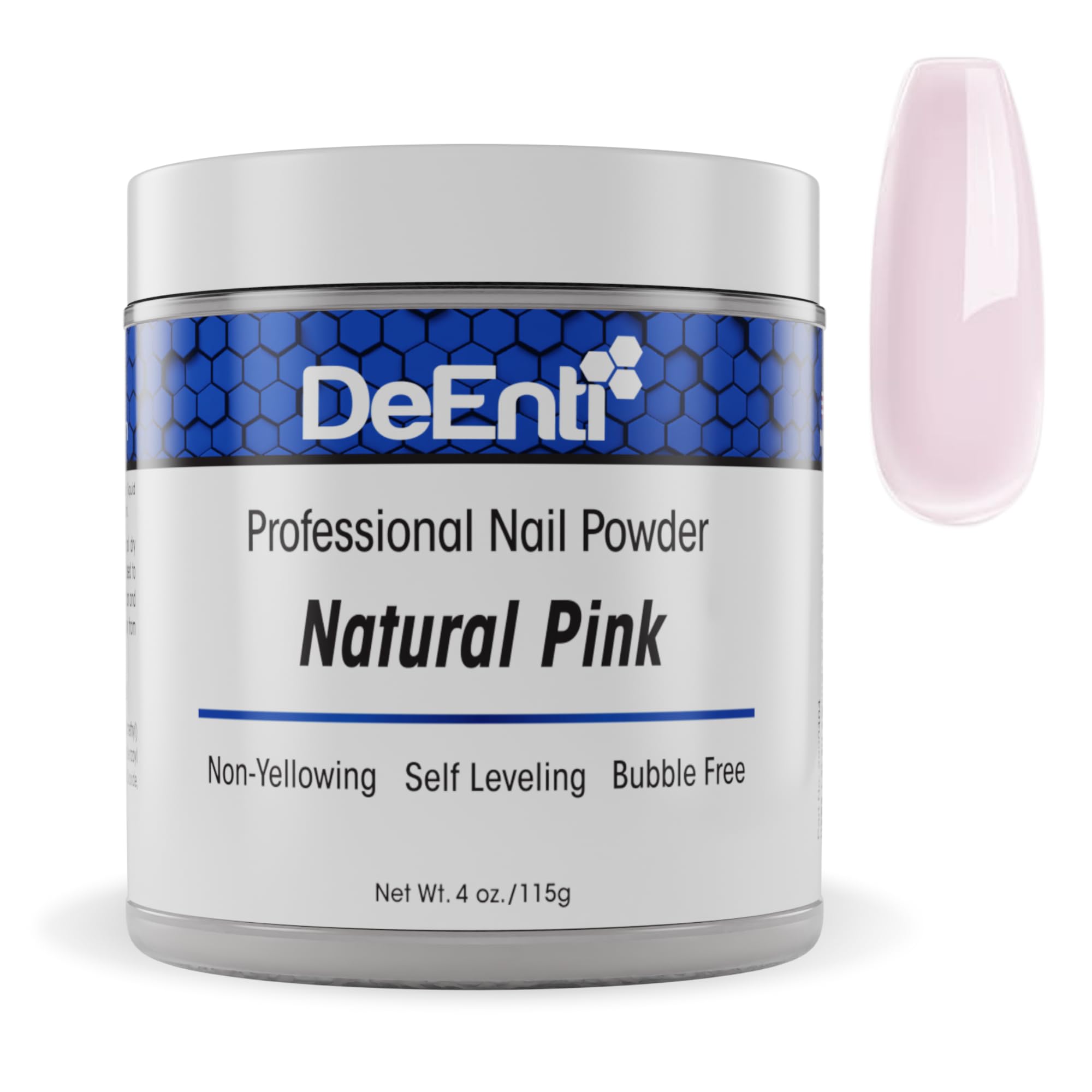 DeEnti Acrylic Nail Powder 4oz Natural Pink – Professional-Grade, Bubble-Free, Chip-Resistant for Extensions