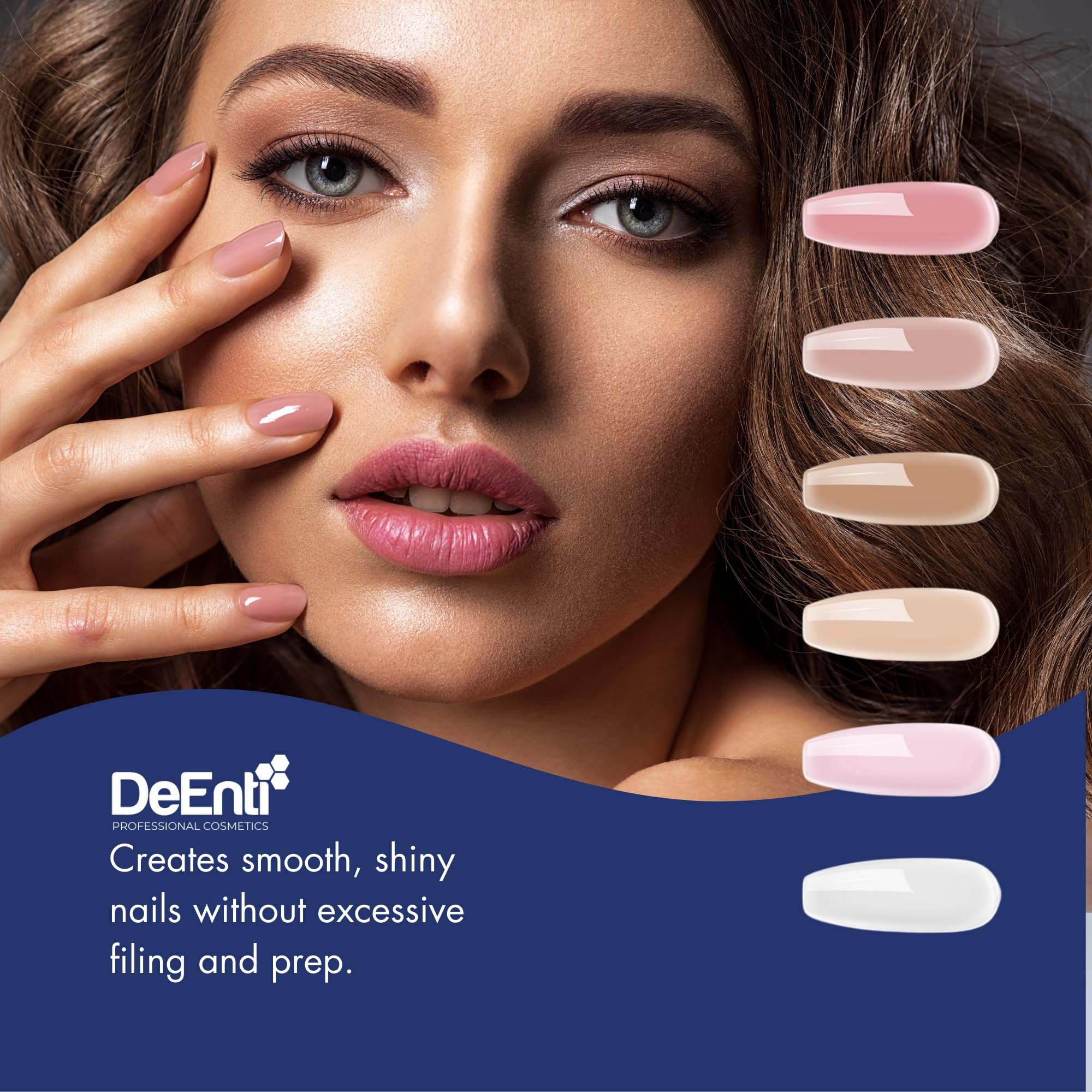 DeEnti Acrylic Nail Powder - 2oz Super White | Bubble-Free, Long-Lasting, Chip-Resistant