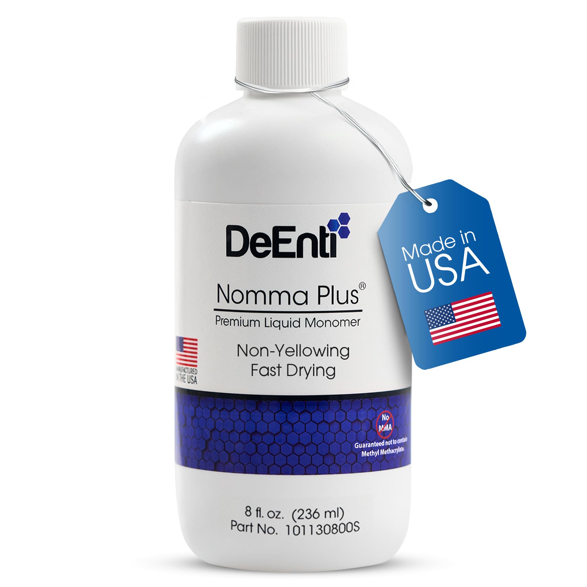 DeEnti Nomma Plus Professional Liquid Monomer – Non-Yellowing EMA Nail Liquid (8oz)