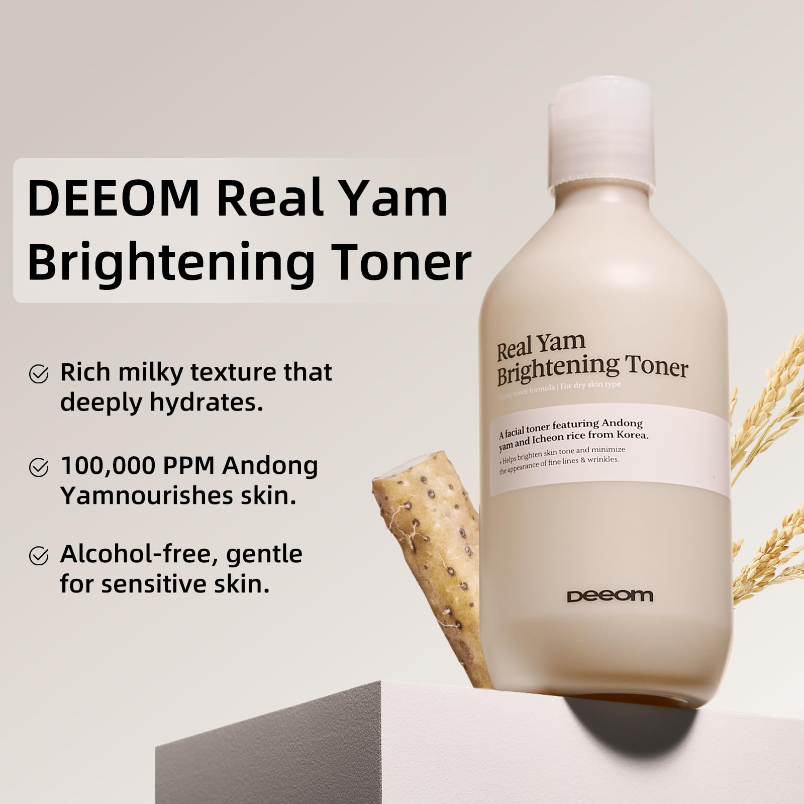 DEEOM Real Yam Brightening Toner – Hydrating Milky Facial Toner (300ml)
