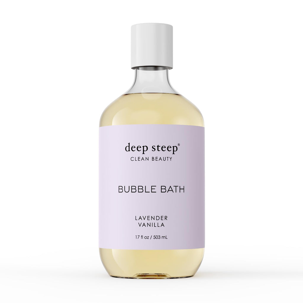 Deep Steep Bubble Bath Lavender Vanilla – Hypoallergenic, Sulfate-Free Soaking Experience with Shea Butter & Argan Oil