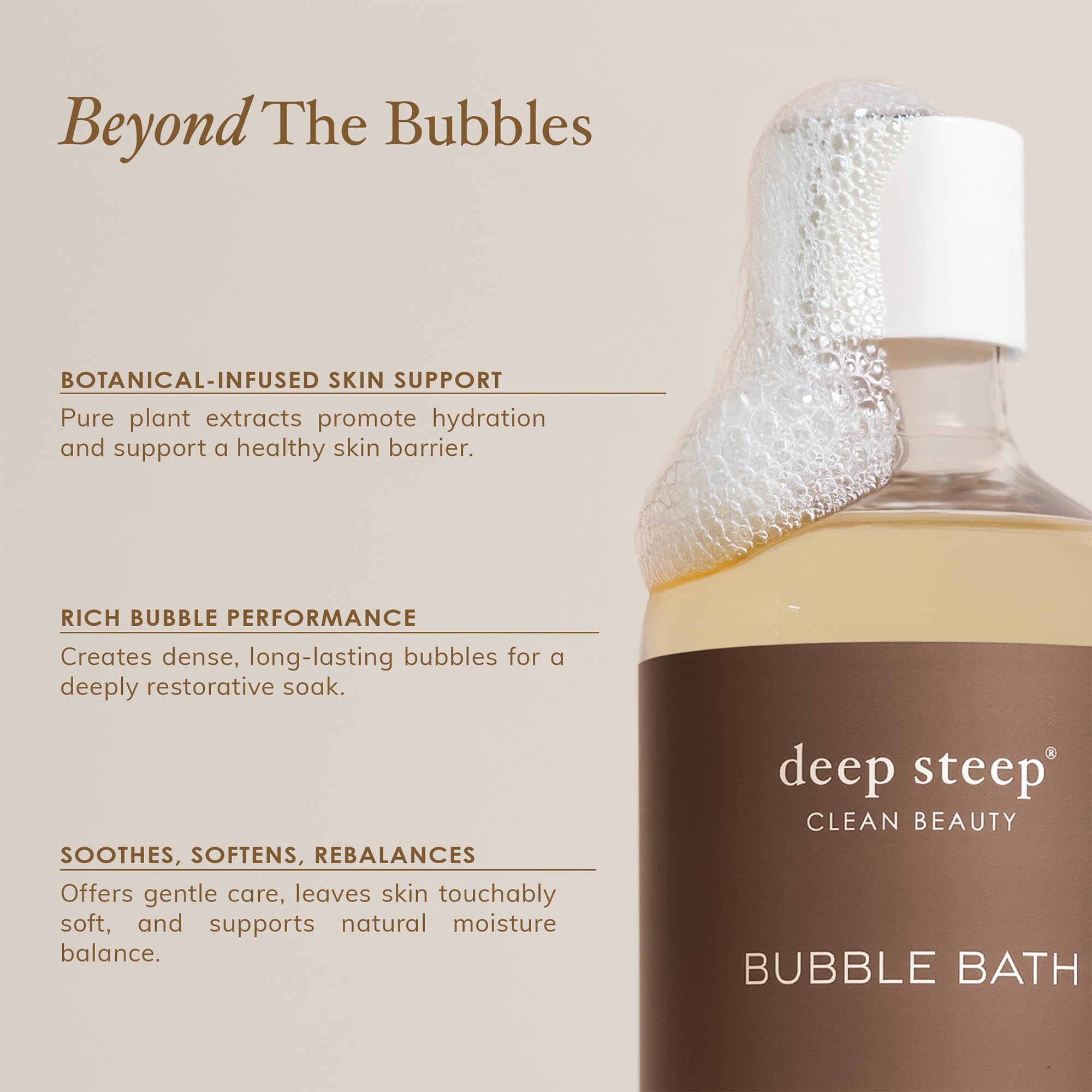 Deep Steep Bubble Bath Raspberry Merlot 17 oz Pack of 2 – Hypoallergenic, Sulfate-Free