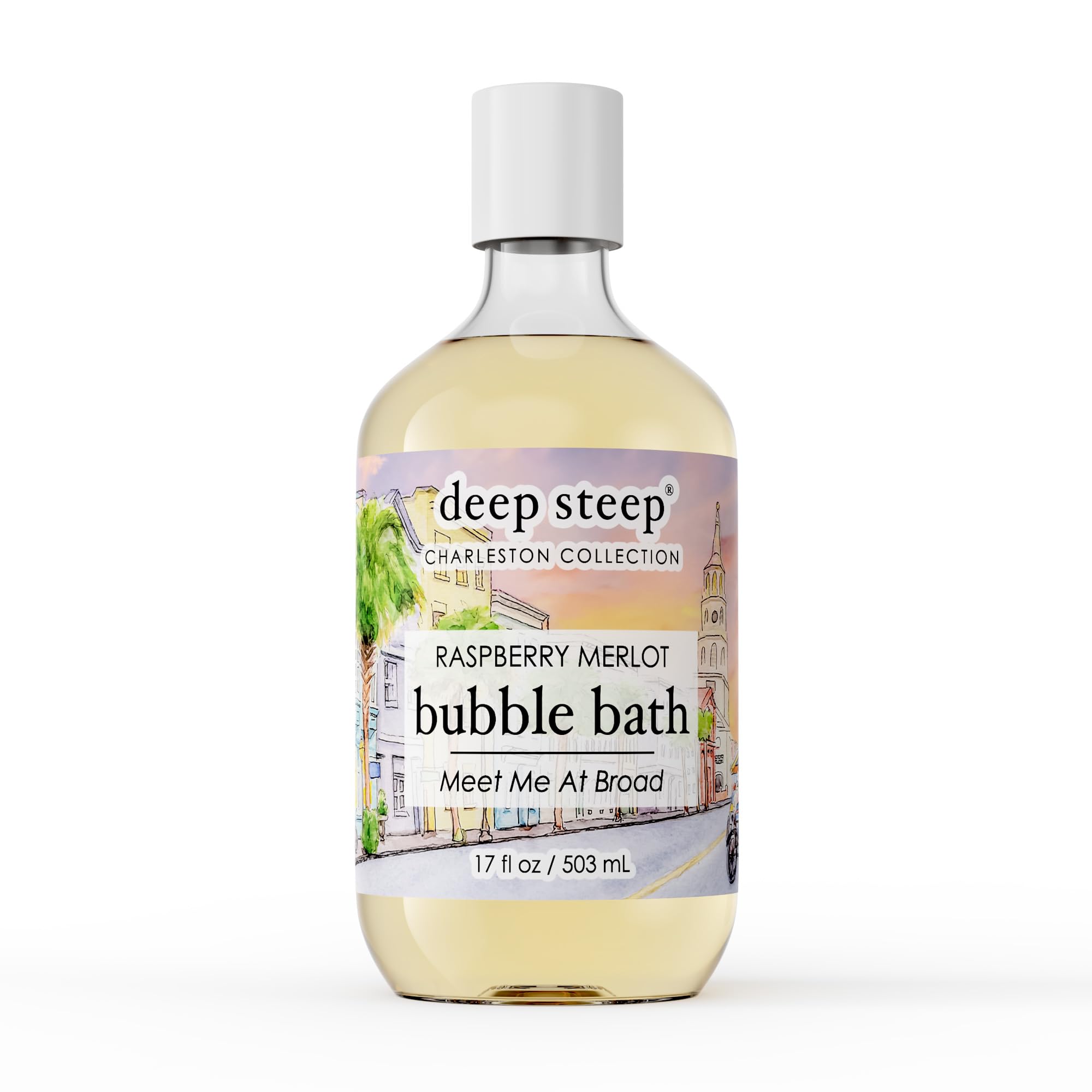 Deep Steep Bubble Bath Raspberry Merlot – Hypoallergenic Soak with Shea Butter & Argan Oil (Vegan, Sulfate-Free)