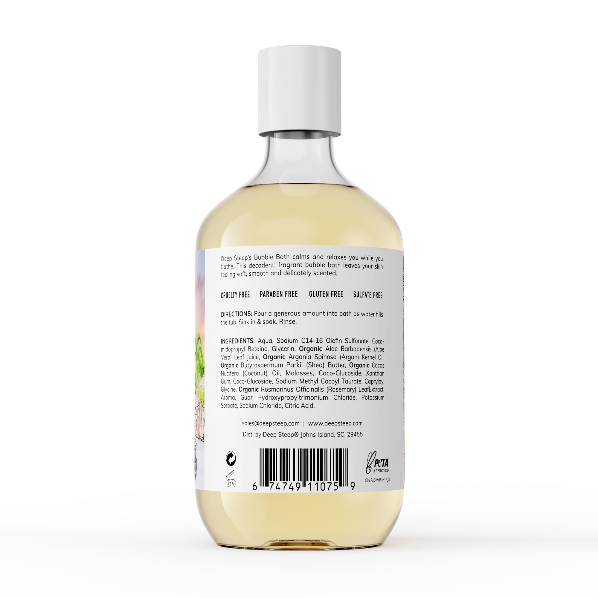 Deep Steep Bubble Bath Raspberry Merlot – Hypoallergenic Soak with Shea Butter & Argan Oil (Vegan, Sulfate-Free)
