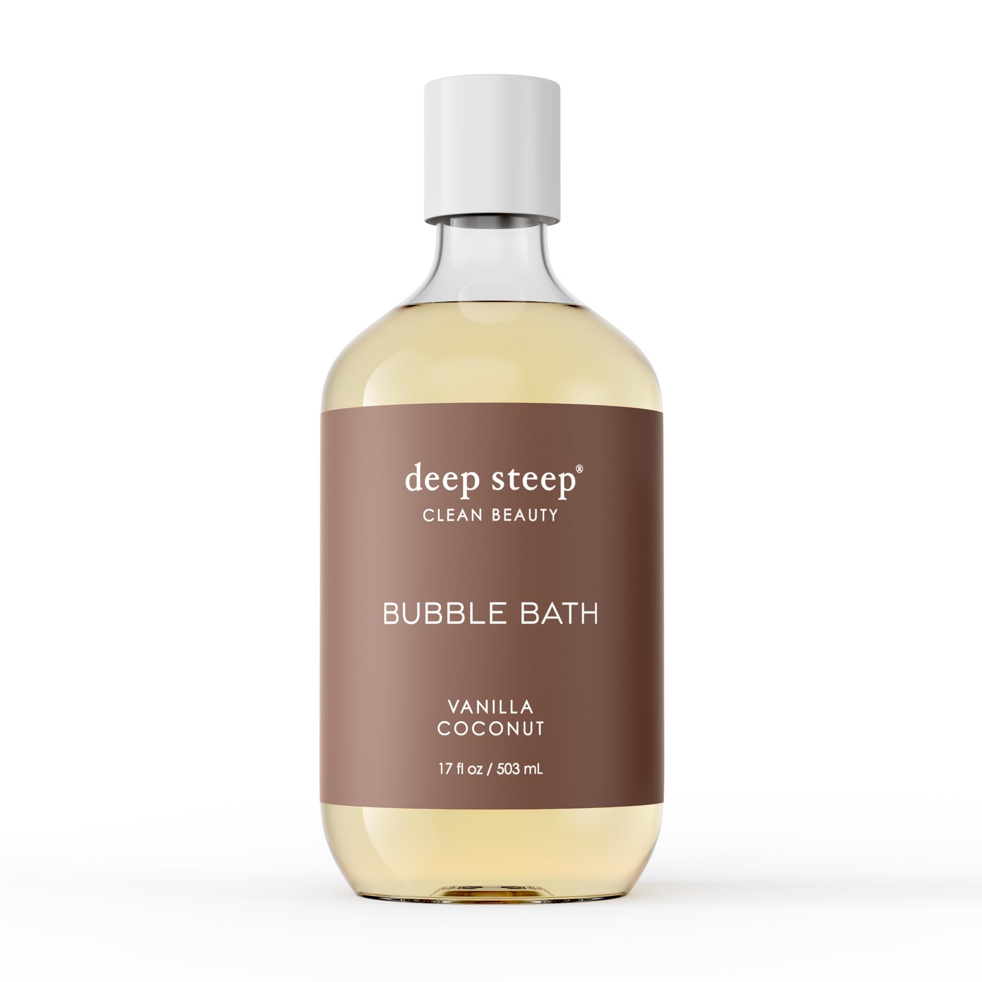 Deep Steep Bubble Bath Vanilla Coconut 17 oz – Hypoallergenic, Clinically Tested Soak