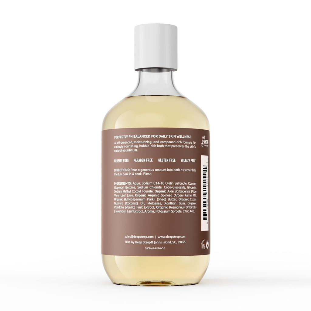 Deep Steep Bubble Bath Vanilla Coconut 17 oz – Hypoallergenic, Clinically Tested Soak