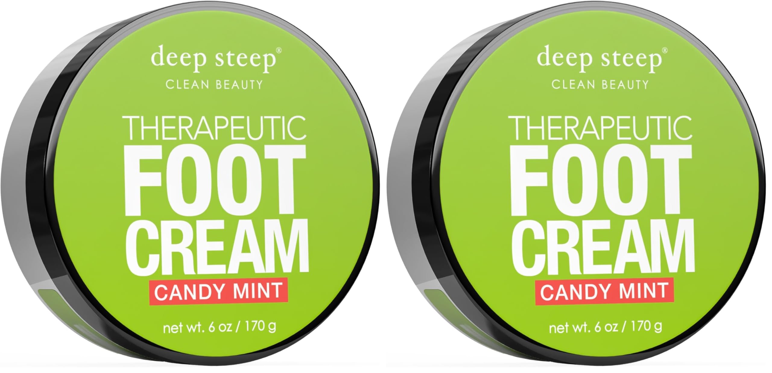 Deep Steep Candy Mint Foot Cream – 6oz Pack of 2 | Hydrating, Refreshing Foot Care
