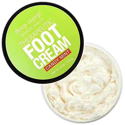 Deep Steep Candy Mint Foot Cream – 6oz Pack of 2 | Hydrating, Refreshing Foot Care