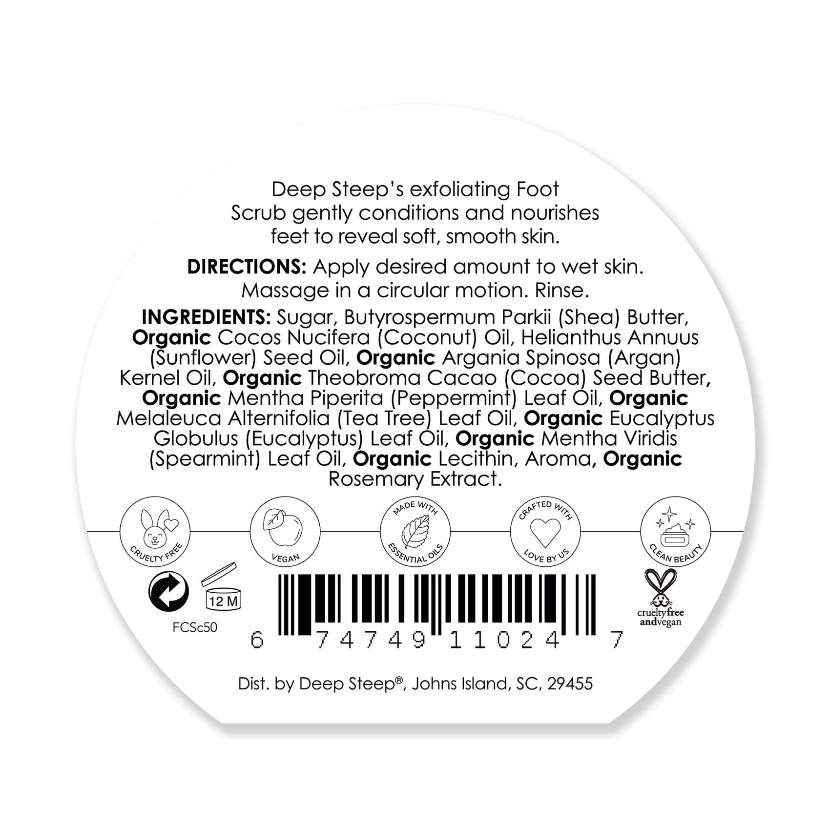 Deep Steep Candy Mint Foot Scrub – 8 oz (Pack of 2)