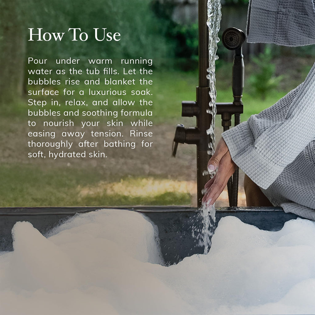 Deep Steep Magnesium Bubble Bath – 15.6 oz, Lavender Chamomile | Soothing Foaming Soak