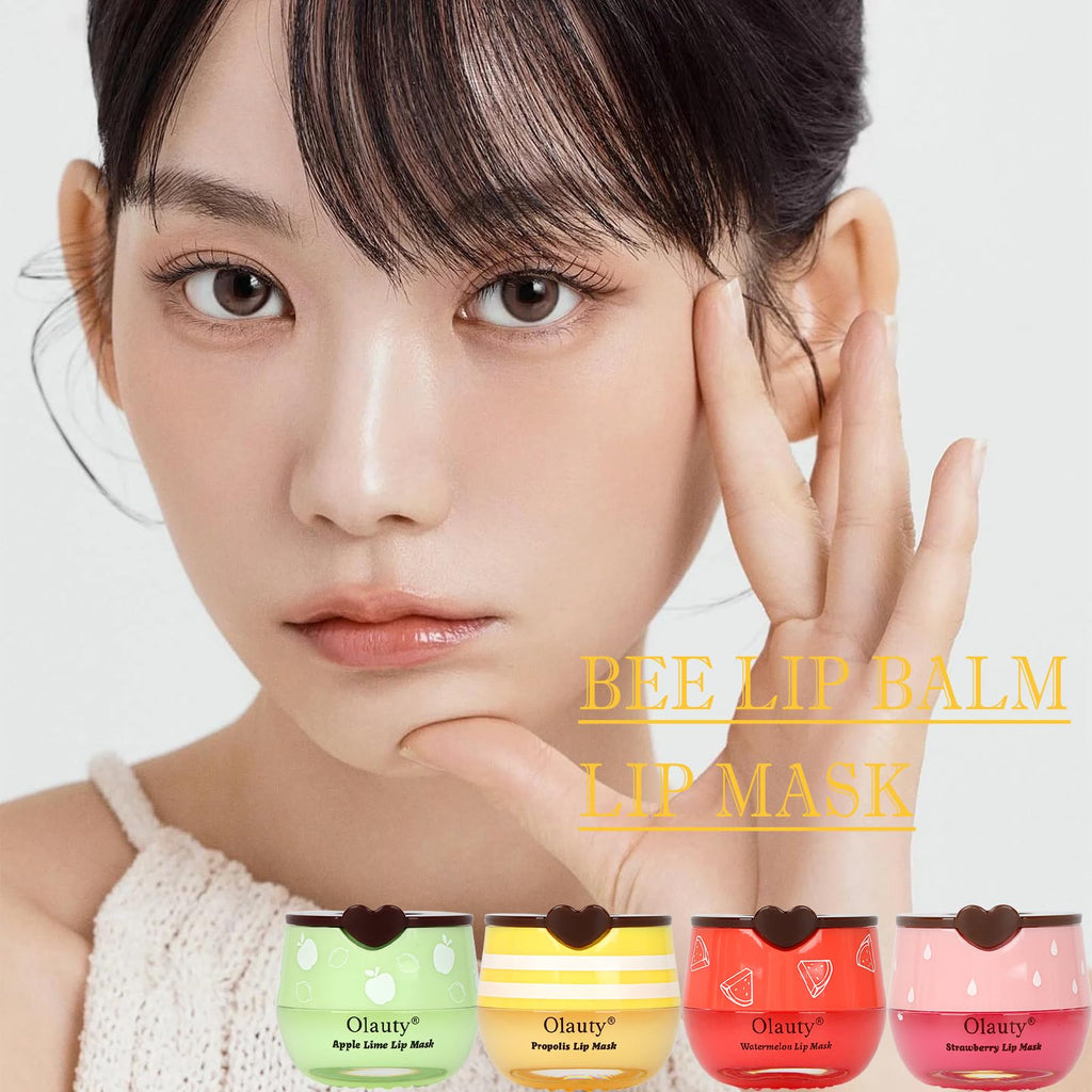 Deepmind 8-Piece Bee Lip Balm Lip Mask Honey Pot – Propolis Overnight Hydration
