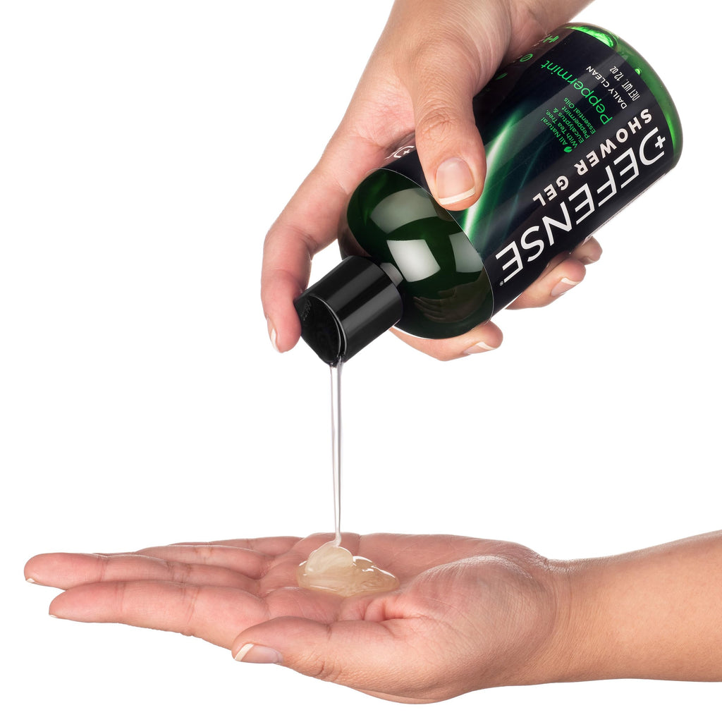 Defense Soap Peppermint Tea Tree Body Wash | All-Natural Odor Control for Athletes