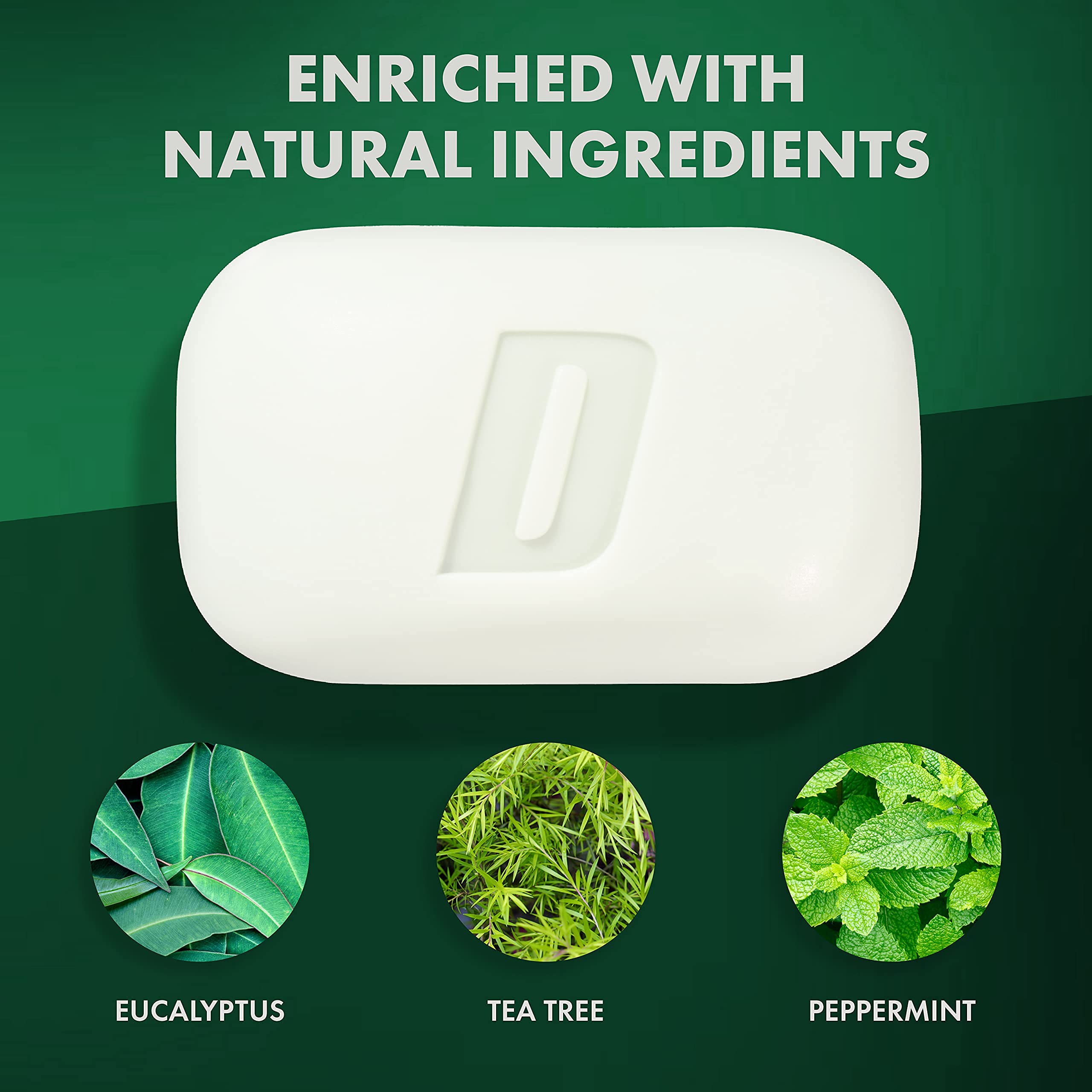 Defense Soap 12pk Peppermint Bar Soap for Men — All-Natural Tea Tree & Eucalyptus Oils