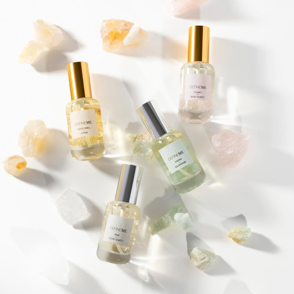 DefineMe Floret Rose Quartz Crystal Infused Natural Perfume Mist – 0.95 fl oz, Award Winner 2024 Universal Beauty Awards