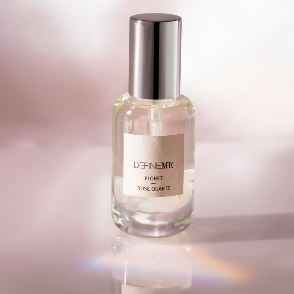 DefineMe Floret Rose Quartz Crystal Infused Natural Perfume Mist – 0.95 fl oz, Award Winner 2024 Universal Beauty Awards