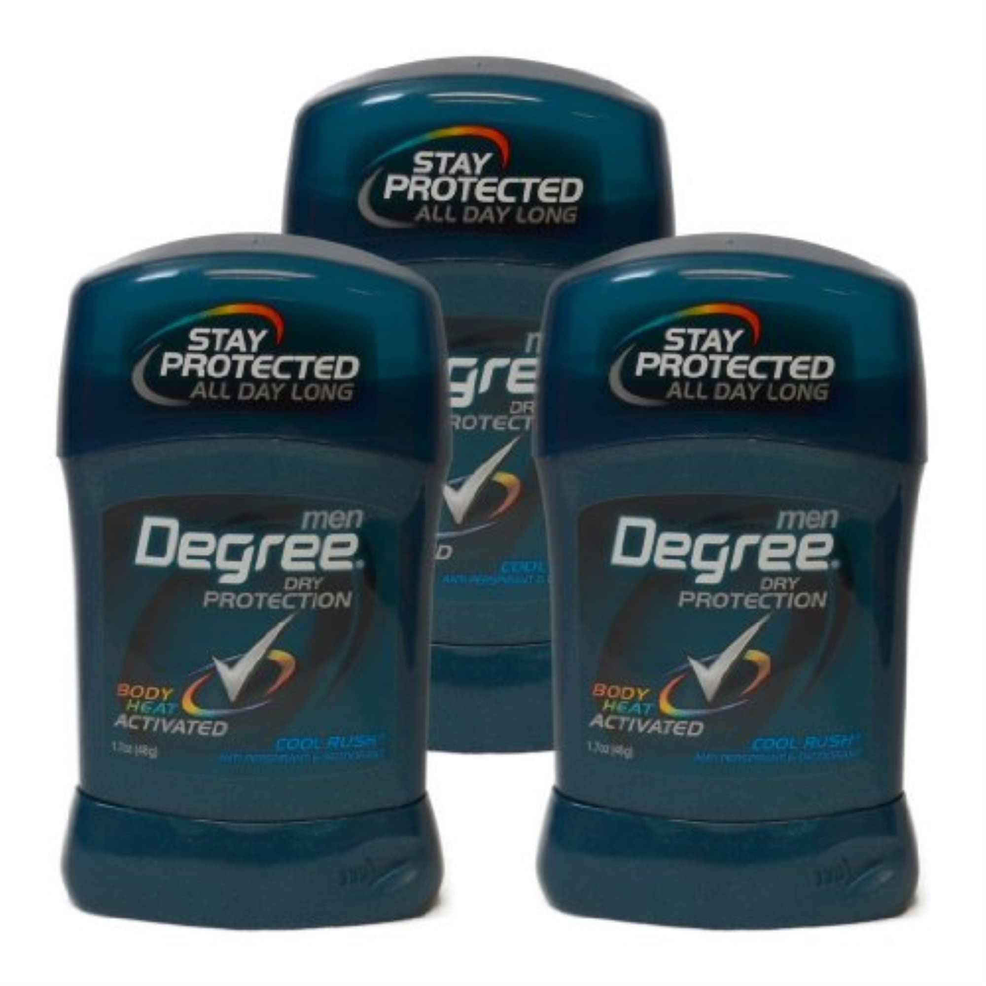 Degree Cool Rush Deodorant 3-Pack, 1.7 oz (50 ml) for Men