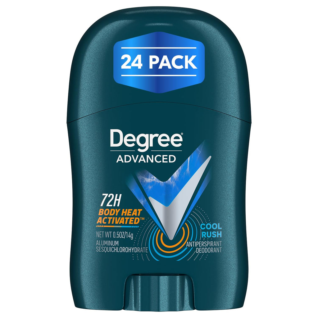 Degree Men Travel Deodorant Bulk Pack – Cool Rush 24 Sticks, 0.5 oz, 72H MotionSense