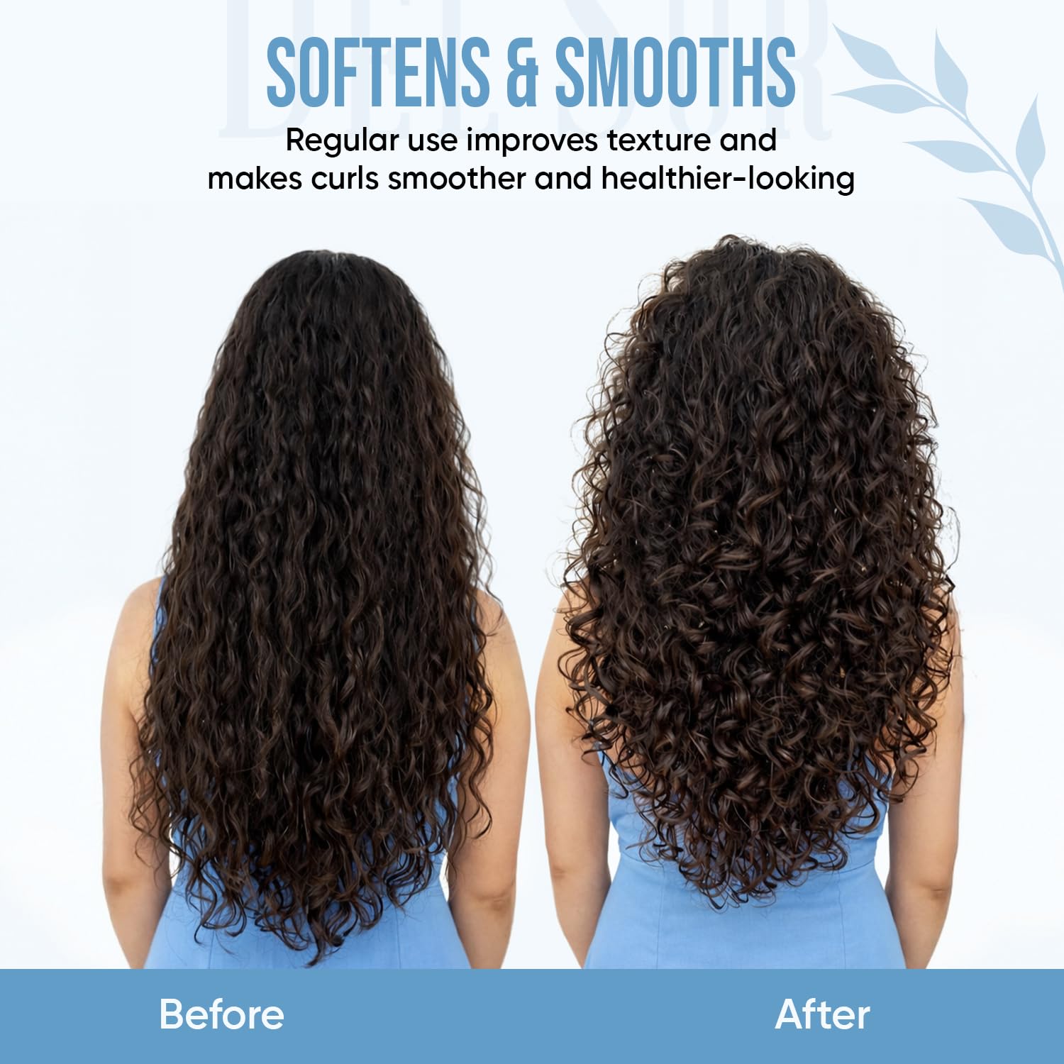 DEL SUR Curly Hair Shampoo & Conditioner Set — 16 oz Each | Camellia Japonica, Hibiscus & Amaranth Oil for Curl Definition, Volume & Hydration