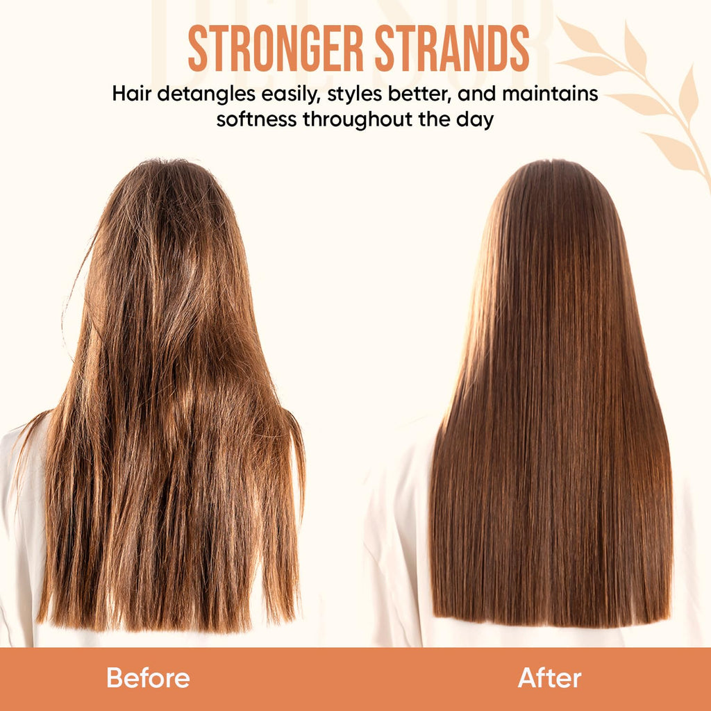 DEL SUR Hair Strengthening Shampoo & Conditioner Set | Camellia Japonica, Niacinamide, Provitamin B5 & Biotin – 16 fl oz Each