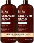 DEL SUR Hair Strengthening Shampoo & Conditioner Set | Camellia Japonica, Niacinamide, Provitamin B5 & Biotin – 16 fl oz Each