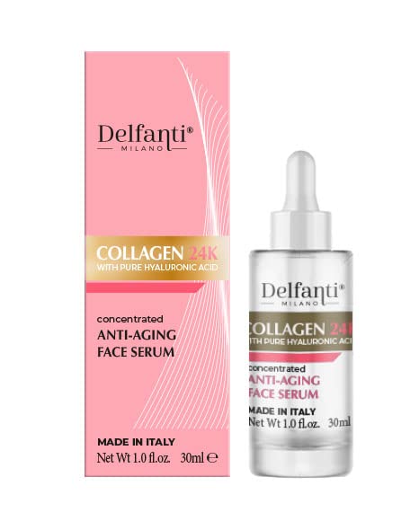 Delfanti Milano COLLAGEN 24K with Pure Hyaluronic Acid | Concentrated Anti-Aging Serum, Made in Italy