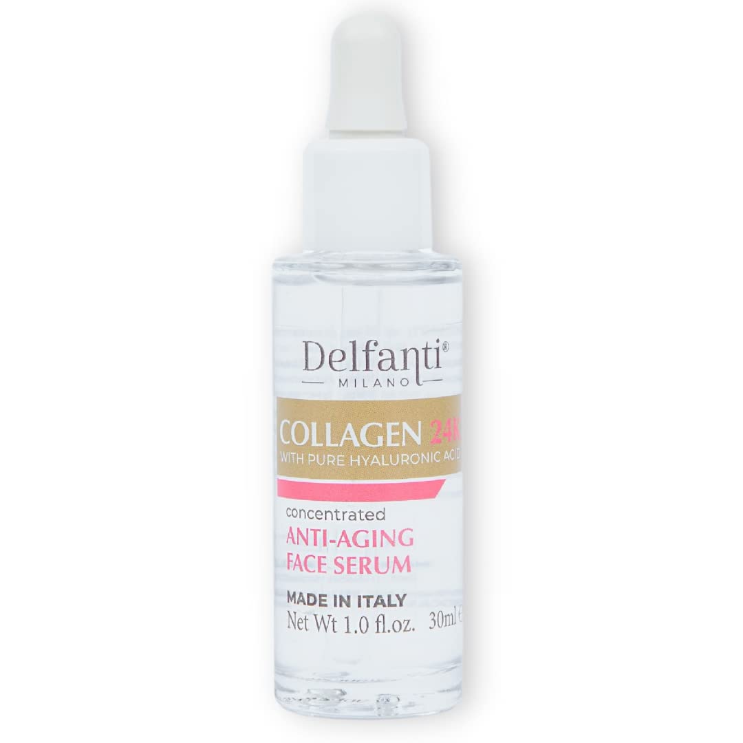 Delfanti Milano COLLAGEN 24K with Pure Hyaluronic Acid | Concentrated Anti-Aging Serum, Made in Italy