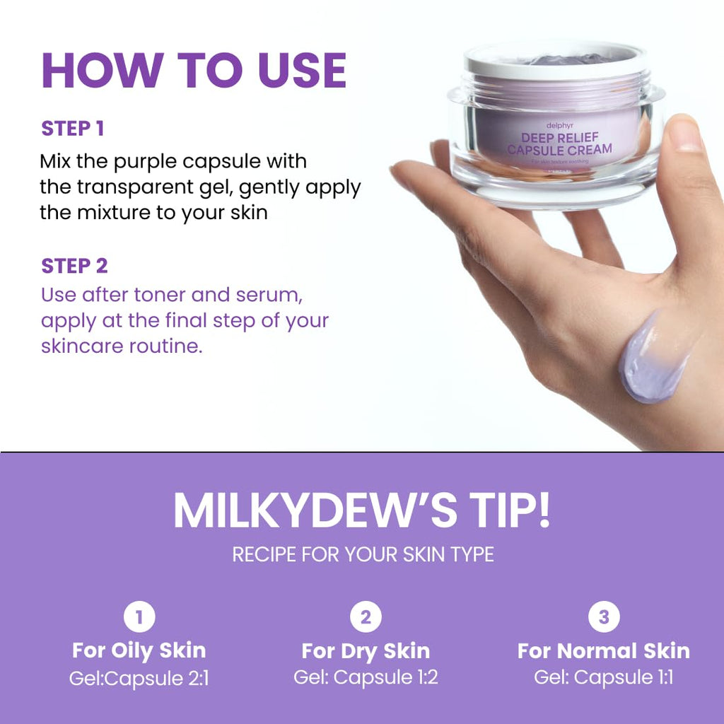 delphyr Deep Relief Capsule Cream – Bakuchiol + Niacinamide 5% + Ceramide | Soothing, Hydrating Vegan Skincare