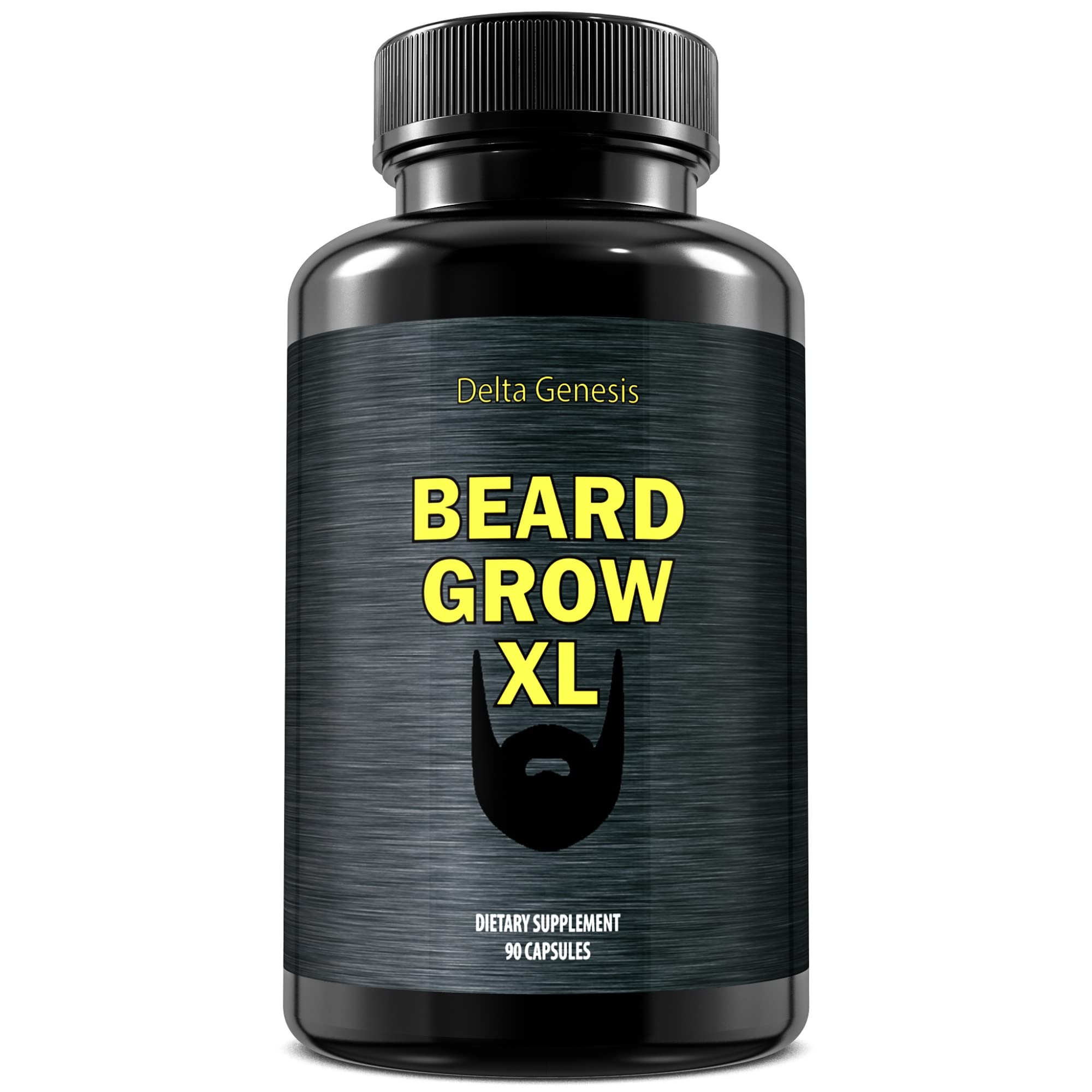 Delta Genesis Beard Grow XL | Vegan Beard Growth Supplement for Fuller, Thicker Beards