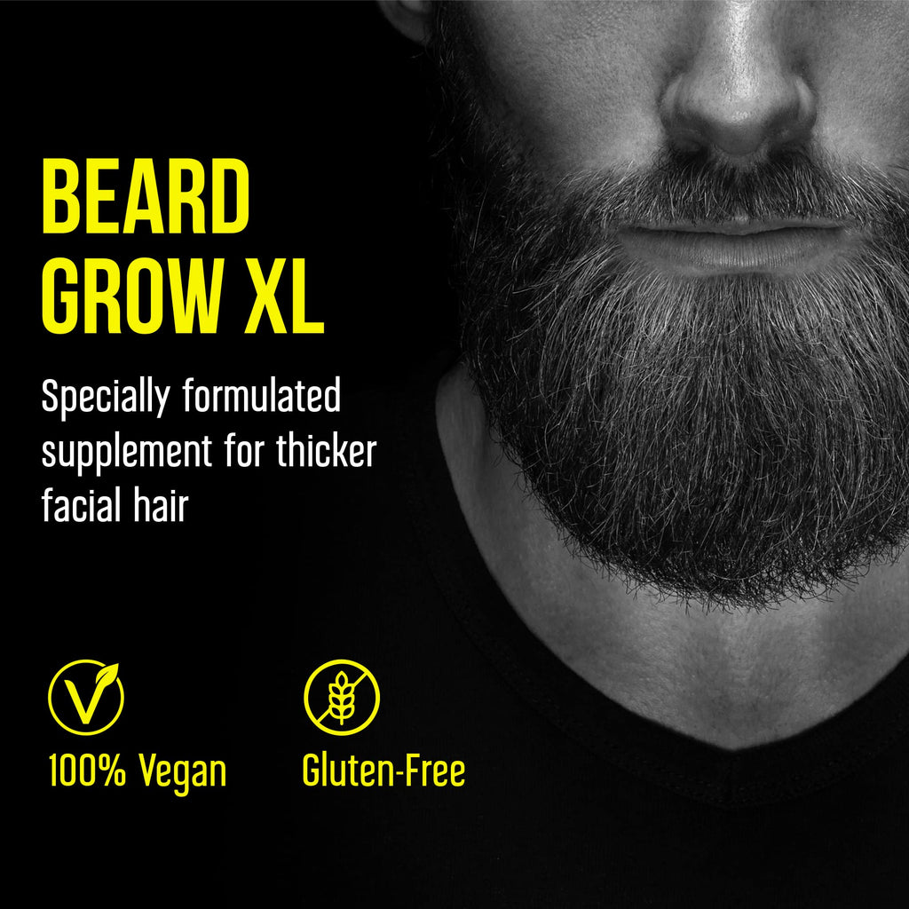 Delta Genesis Beard Grow XL | Vegan Beard Growth Supplement for Fuller, Thicker Beards