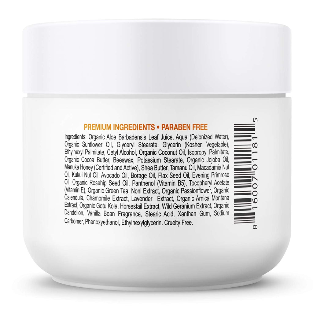 Deluvia Manuka Honey Cream | Hydrating & Soothing Moisturizer for Sensitive Skin | 4 oz