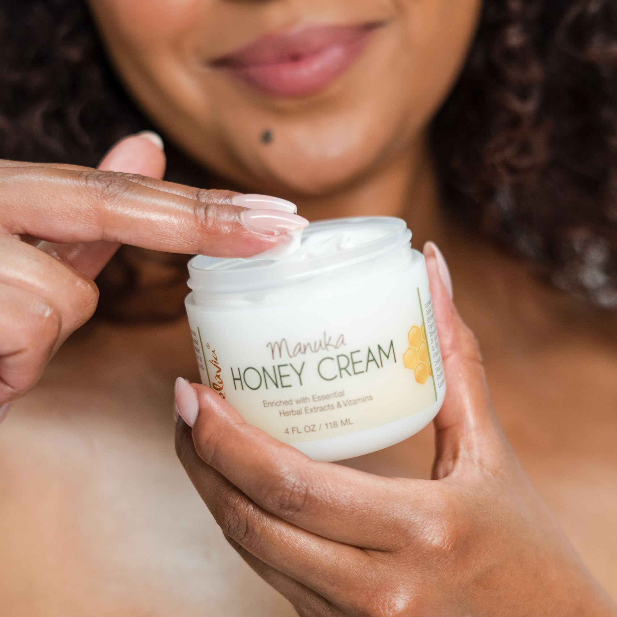 Deluvia Manuka Honey Cream | Hydrating & Soothing Moisturizer for Sensitive Skin | 4 oz