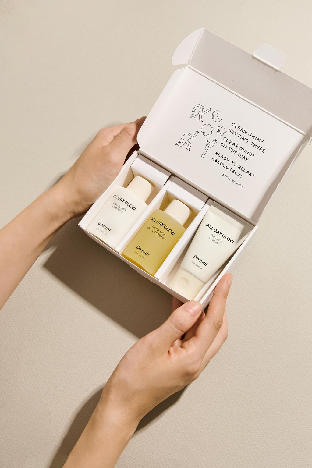 De:maf Welcome Cleansing Gift Kit – Gentle Travel-Size Cleanser Trio for Sensitive Skin