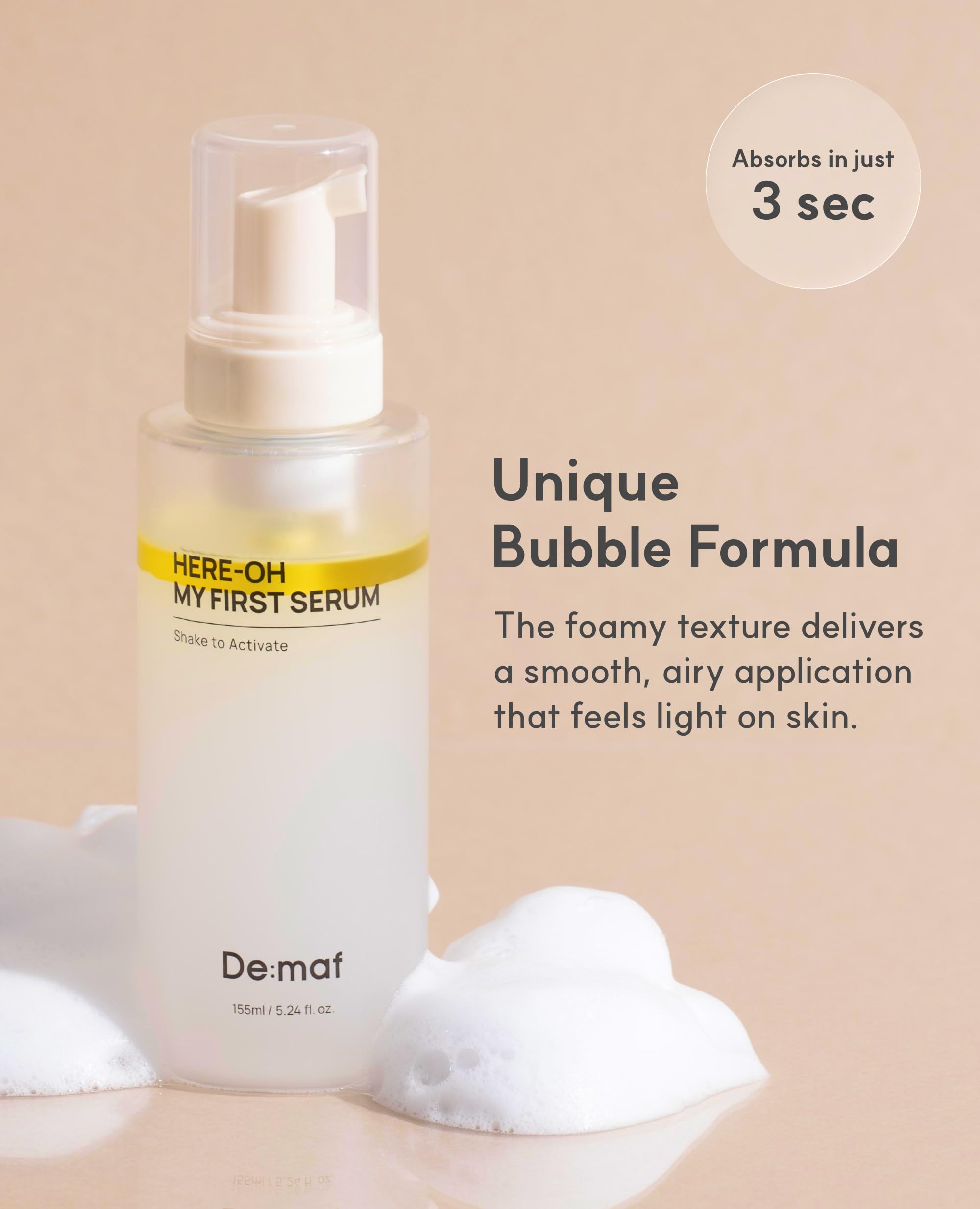 De:maf Here-Oh My Hydrating Serum with Hyaluronic Acid | Glowing Skin & Barrier Support