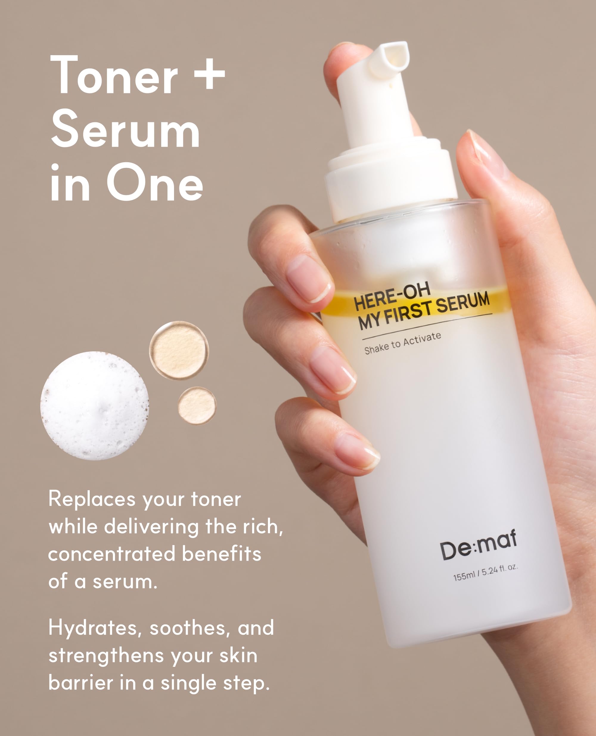 De:maf Here-Oh My Hydrating Serum with Hyaluronic Acid | Glowing Skin & Barrier Support