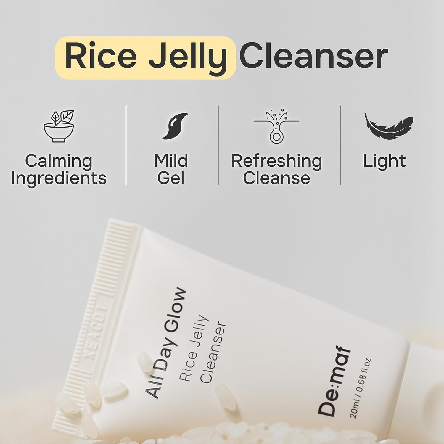 De:maf Welcome Cleansing Gift Kit – Gentle Travel-Size Cleanser Trio for Sensitive Skin
