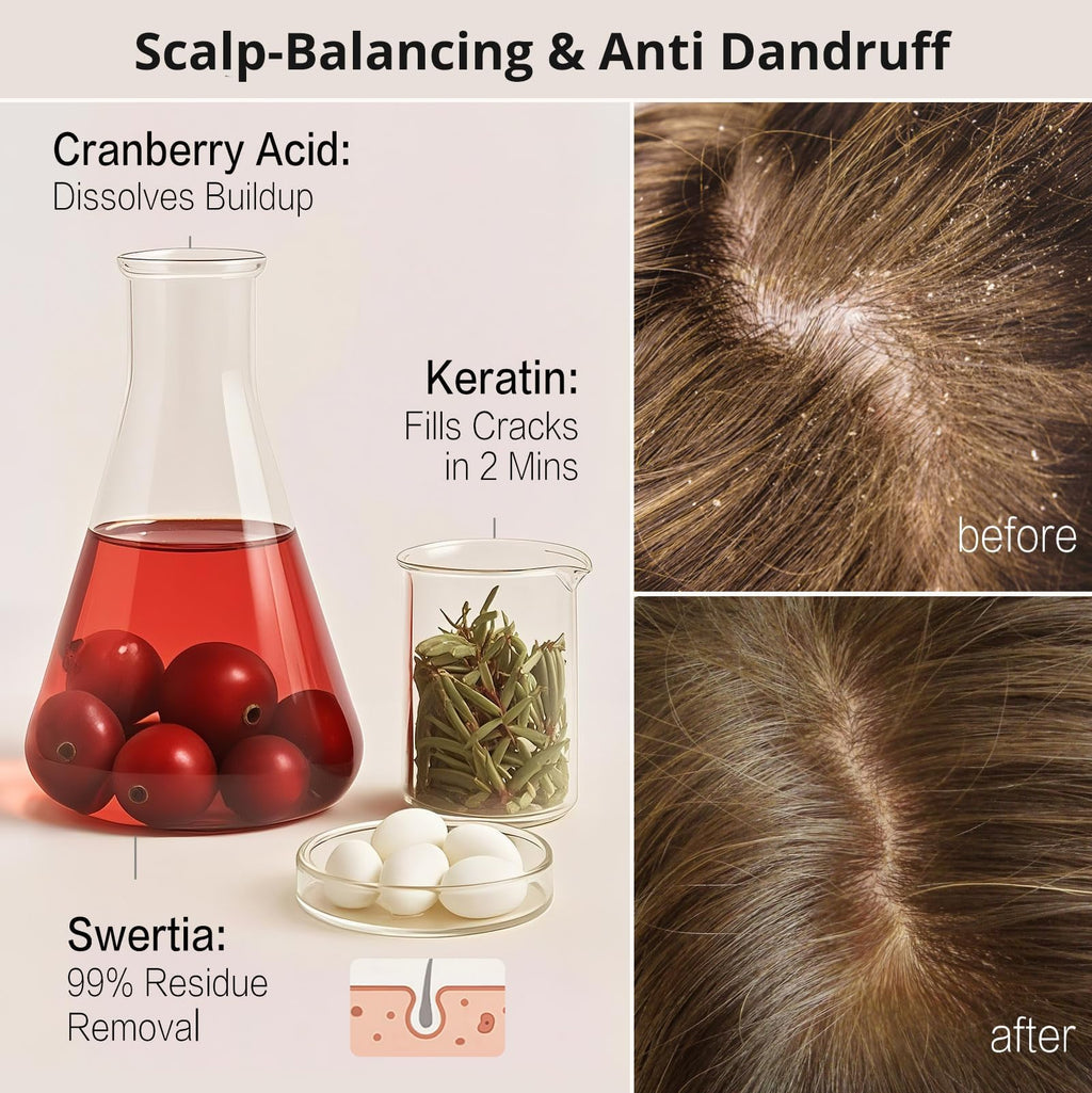 DEMIKI Shampoo for Women | Clarifying, Sulfate-Free Rose-Scented Keratin Care for Oily Hair (450ml)