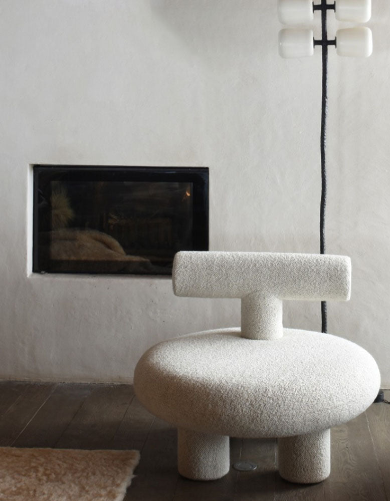 T Shapte Sheep Armchair, Cashmere wool