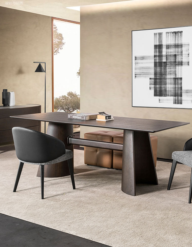 Italian Retro Dining Table, Solid Wood